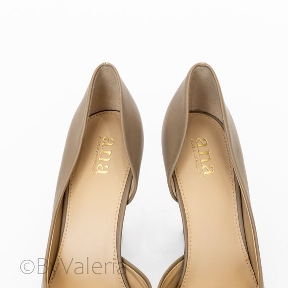 A.n.a Claire Nude Tan D'Orsay Pump Heels 9M, pointed toe - Picture 12 of 13